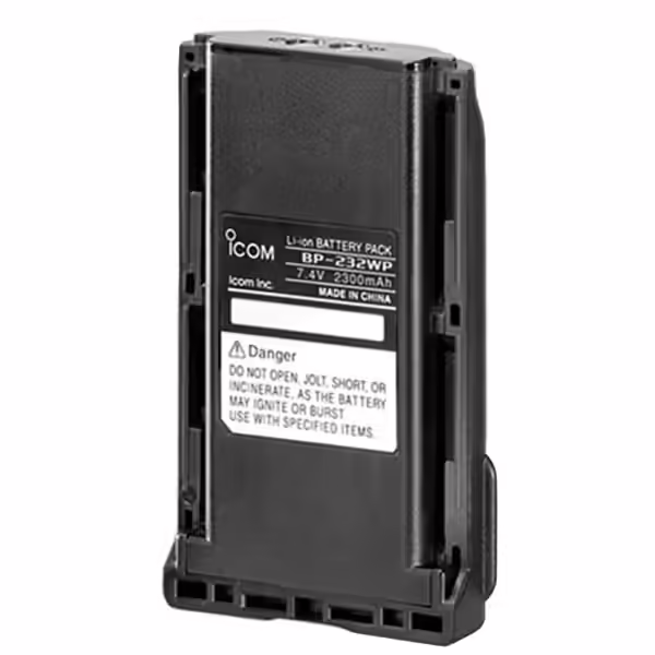 BP232WP 2300mAh Waterproof (IP67) Battery Pack for Icom F3230D/F4230D F14/F24
