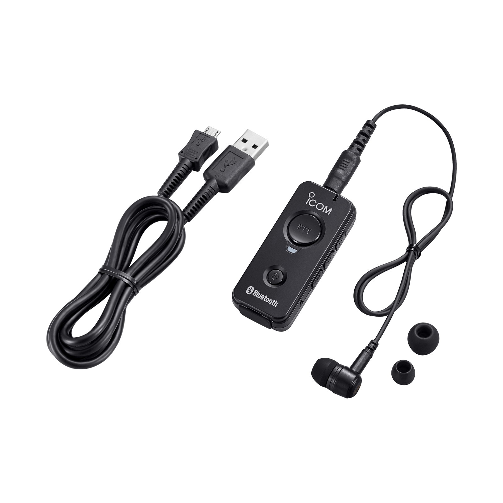 Original Icom VS3 Compact Bluetooth Lapel Mic PTT with Earphone and 3.5mm Jack